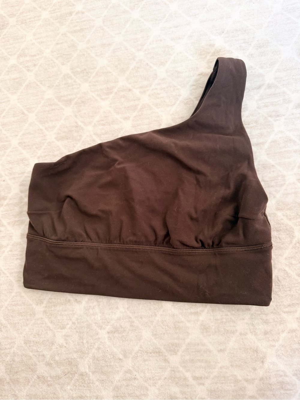 Lululemon “Espresso” Align Nulu Asymmetrical Bra Size 8